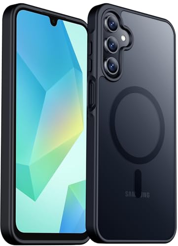 teloxy Samsung Galaxy A16 5G�P�[�X�p�Ƀf�U�C������A[10�t�B�[�g�̌R�p�O���[�h�̗����ی�] Galaxy A16�p���ϋv�ϏՌ��t�H���P�[�X�A�u���b�N