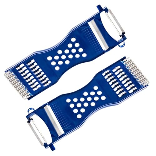 EIHI 2 pezzi Pelapatate,pelatutto,grattugia per verdure multifunzione 5 in 1,pela patate e verdure, taglia verdure julienne(blu)