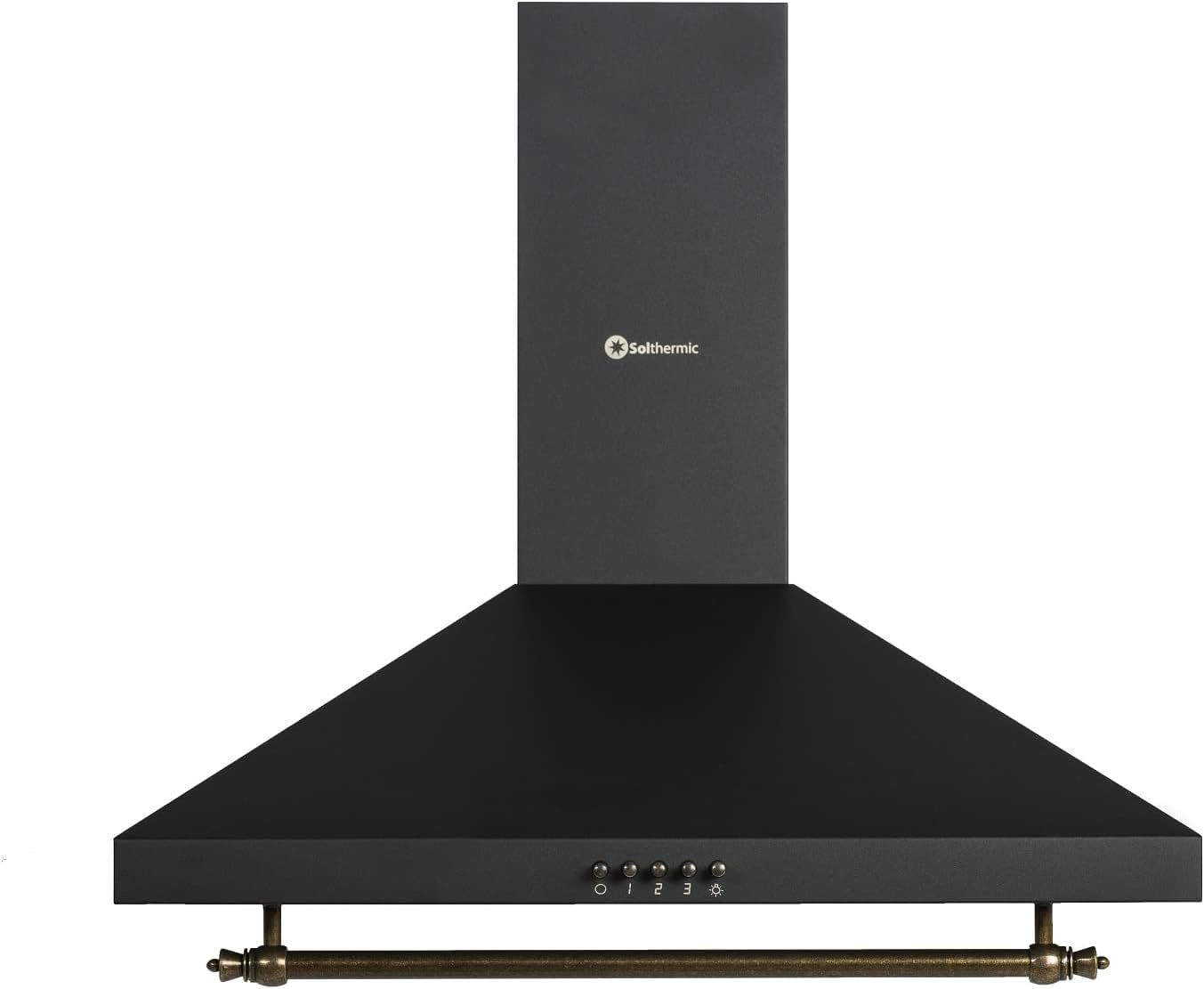 SOLTHERMIC PACK 4 EN 1 NEGRO RUSTICO PLACA VITRO 4 FUEGOS PVTC60 59x52cm / 9 niveles + CAMPANA DECORATIVA 60 CM 400m3 + HORNO EXTRA AMPLIO 78L TURBO + COMBI 2 P F2PR188N 1,88 cm x 55 de ancho
