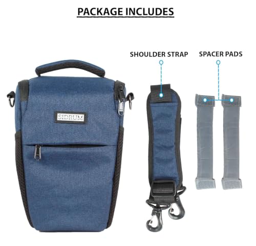 Image of Polyester D2 DSLR Camera Bag, Camera Case with Adjustable Shoulder Strap, Compatible for Nikon, Canon, Sony Cameras - Waterproof - Anti Shock