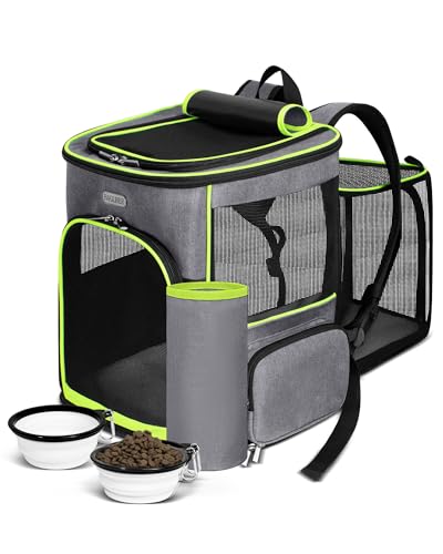 BAGLHER Mochila Expansível Para Transporte De Gatos, Mochila Retrátil Para Animais De Estimação, Ideal Para Cães E Gatos De Pequeno Porte, Com Tela Respirável. Bolsa De Viagem Para Até 8 Kg, Perfeita