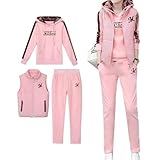 [ドアーズ] 3点 セットアップ トラックスーツ 裏起毛 暖かい レディース スウェット ベスト パンツ 秋 冬 春 セット ママ あたたかい あったかい あったか せっとあっぷ お出かけ 服 旅行 フェス 作業着 楽 着回し ラクチン らくちん リラックス 長袖 パーカー スウェットパンツ 長ズボン ボトム ジャージ上下セット スウェット上下 裏ボア フーディ― ピンク 3A-D10-PKM