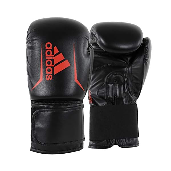 adidas-Boxing-Gloves-Speed-50-Boxing-Kickboxing-Boxing-Gloves-WomenBoxing-Gloves-for-Men-Boxing-Equipment adidas Boxing Gloves - Speed 50 - Gloves for Boxing & Kickboxing - Boxing Gloves Women -Boxing Gloves for Men - Boxing Equipment - Sparring Gloves (Black/RED, 14 oz)