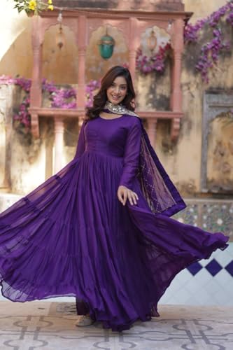 Image of Event Party Wear Stitched Indian Long Anarkali Gown Dress Stylish Salwar Kameez Suits.-65