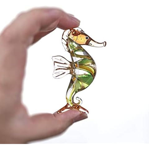 crystalsuncatcher Handmade Glass Multi Color Seahorse Collectible Art Glass Blown Animal Figurine … Cover