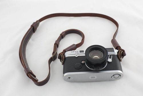 Handmade Genuine Real Leather Camera Strap Neck Strap for Film Camera Evil Camera Brown 01-011