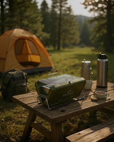 Barbacoa portátil plegable KIKIRIKIT para cocinar sin ocupar espacio 5