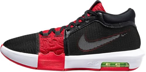 Nike Mens' Lebron Witness VIII Basketball Shoes (Black/University Red/Lime Blast/White, US Footwear Size System, Adult, Men, Numeric, Medium, 9.5)
