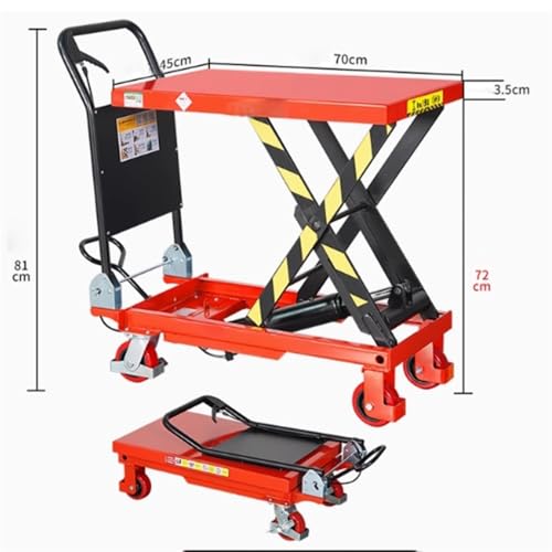 Hydrauliczny wózek platformowy – platforma podnosząca dla łatwego transportu z gładkimi kółkami do użytku domowego i magazynowego