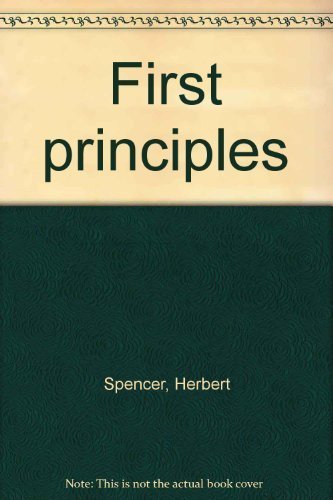 First principles 0837177561 Book Cover