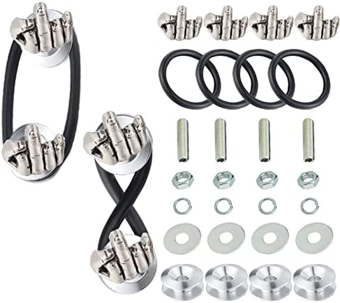 Bumper Quick Release Button 4-Piece Quick Release Fastener Kit - Aluminum Bumper/Trunk/Fender Clips For Cars Bumper Holders For Cars - Foto 9