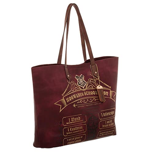 Bolso Tote Harry Potter Hogwarts color burdeos miniatura 3
