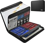 JUNDUN Fireproof Document Organiser - 13 Pockets Expanding File Folder with Zipper & Labels - Portable Waterproof File Organiser with Multi-Pockets Folder for A4 Documents | Receipt and More(Black)