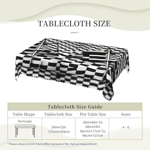 Nappe rectangulaire tissu imprimé drapeaux de course grand format résistant - 7