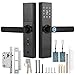 Produktbild Wifi Smart Lock Touchscreen, 5-in-1-Türschloss mit schlüssellosem Zugang, biometrischer Fingerabdruck, Smart-Türschloss mit IC-Karte an der Vordertür, kann aus der Ferne entriegelt werden