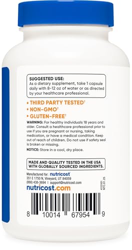 Nutricost Vitamin B1 500mg Capsules