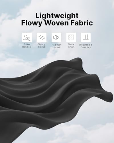 G4Free Wide Leg Pants Women Stretchy Waist Work Pants with Pockets Daily Wear Summer Trousers(Black,XL,27")3