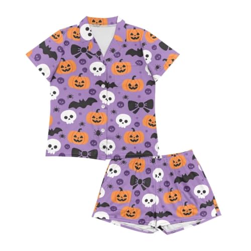 Image of Women's Short Sleeve Sleepwear Pajamas Nightwear with Pockets