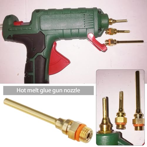 LT Easiyl 3 bocais de pistola de cola quente, 3 bicos de pistola de cola de cobre de 70 mm com kit s