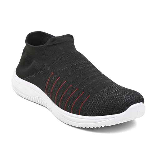 Image of XENIX Light Weight Breathable Knitted Men Socks /Slip-on Sports Shoes for Jogging & Cycling, Training |Premium Socks Sports Shoes|Eva Socks Knitted Running Shoes