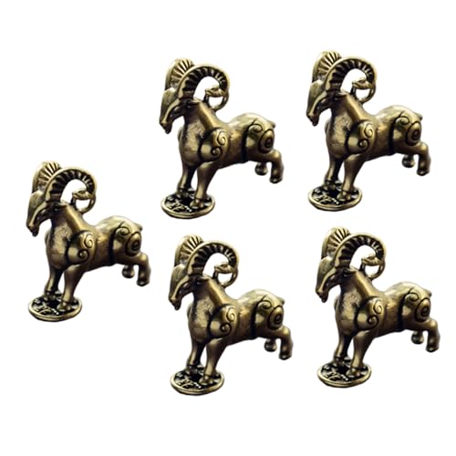 Ornements de Mouton en cuivre FCXDMY : lot de 5 pièces d'art animalier pour décoration de table
