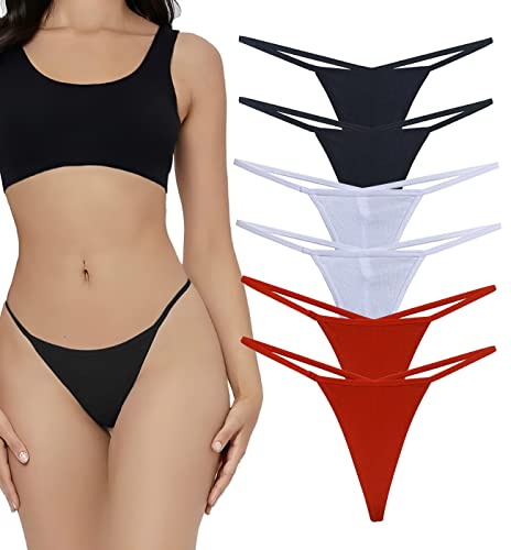 String en coton respirant lot de 6 sous-vêtements anti-transpiration femme
