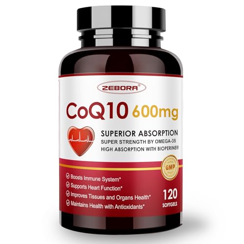 ZEBORA CoQ10 600mg Softgels 120 Count