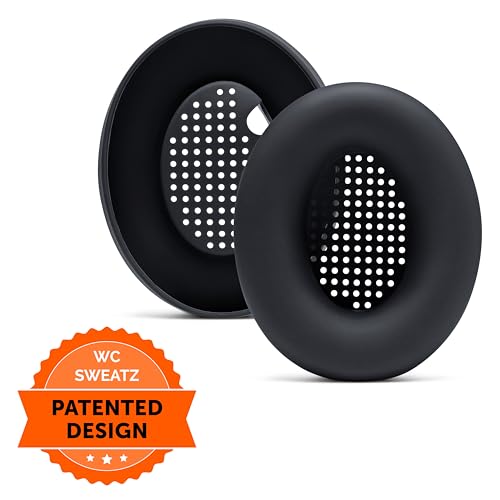 WC SweatZ XM4 - Patented Protective Earpad Sweat Covers for Sony WH1000XM4 by WC | Silicone Ear Covers for Sony WH-1000XM4 Headphones | Sweatproof & Easily Washable | Black - Thumbnail 6