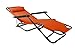 Nexos klappbare Sonnenliege Relaxliege Liegestuhl Klappliege Stahl (Orange)