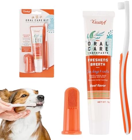 Dental Care Kit cane,Spazzolino per Cani,Dentifricio per cani,Spa...