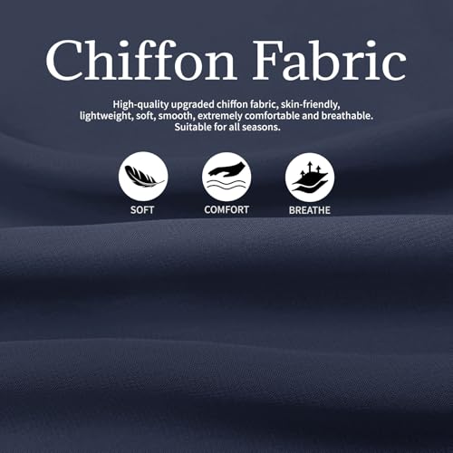 lifwimner Stola Damen Halstuch Chiffon Sommer Schal Damen Festliche Stola für Abendkleid oder Brautkleid Hochzeit Scarf (Marine)