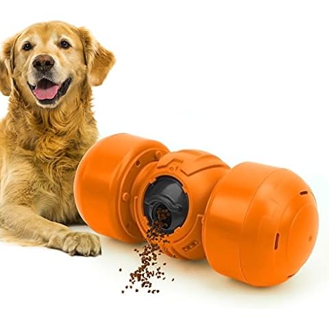 JAOMON Rolling Feeder Hundespielzeug Einstellbar Hundespeisegerät Spielzeug Kunststoff Hund IQ Treat Spender Interaktive Snack Feeding Ball Spielzeug Kauspielzeug Snack Dispenser Cover