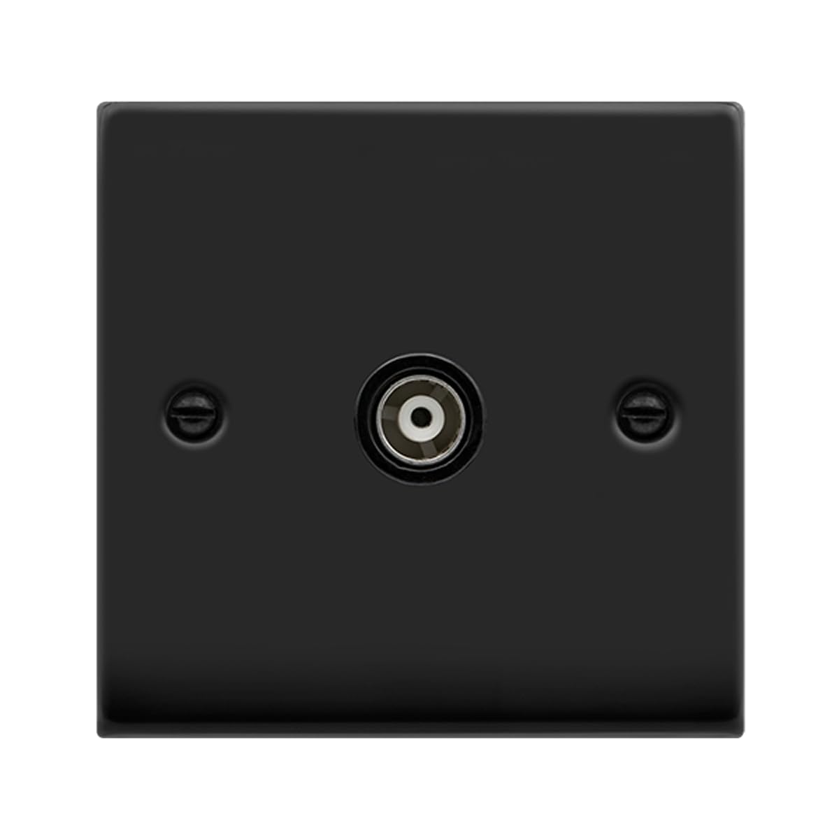Click Matt Black Single Isolated Coaxial Socket