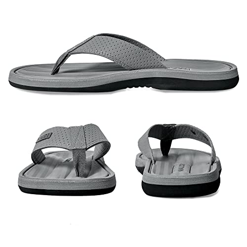 MALIDA Mens Flip Flops Non-Slip Bathroom Shower Shoes Waterproof Cushion foam Indoor and Outdoor Thong Sandals3