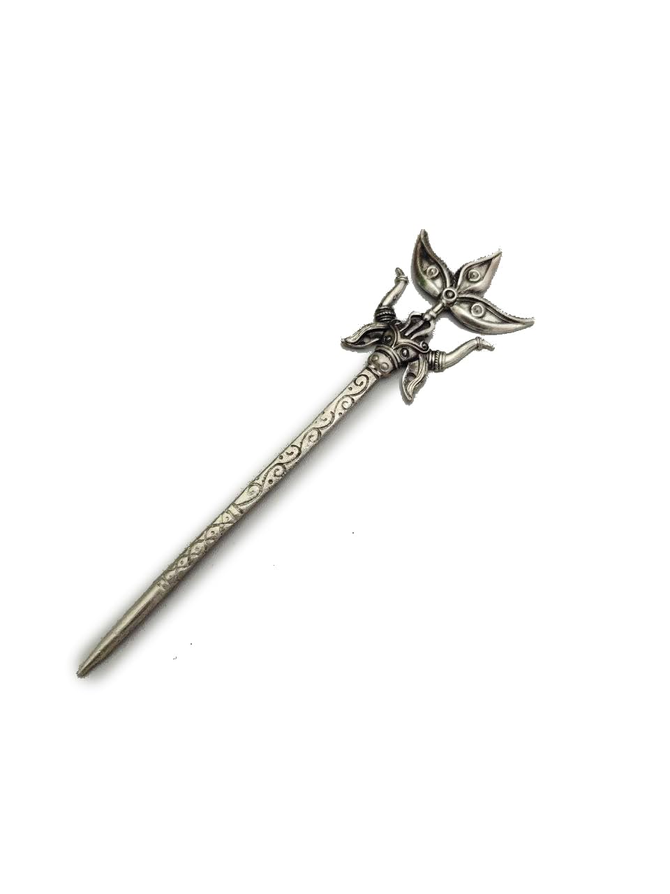 Bun Stick with Nandi and 3rd Eye Design | Rita Creations | Brass Bun Stick 1 Stick-image-28