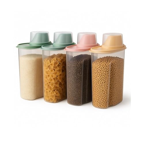 GREENSAPPIRE Cereal Storage Containers 4PCS 2.2L Airtight Dispenser Set