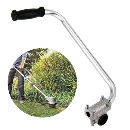Luojuny Ergonomic Weed Eater Handle Extension, Weedeater Handle Extension with Bracket Clamp, Stainless Steel String Trimmer Handle, Weed Wacker Trimmer Grip for Lawn Care Landscaping Yard Trimming