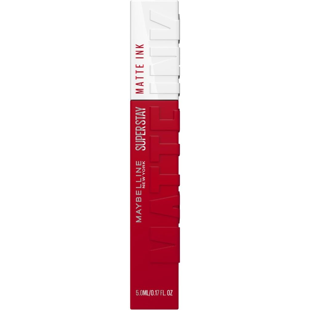 Maybelline New York Tinta Labbra a Lunga Durata, Effetto Matte e Colore Intenso, Tenuta fino a 16 Ore, No Transfer e Senza Sbavature, SuperStay Matte Ink, Tonalità: Pioneer (20), 5 ml