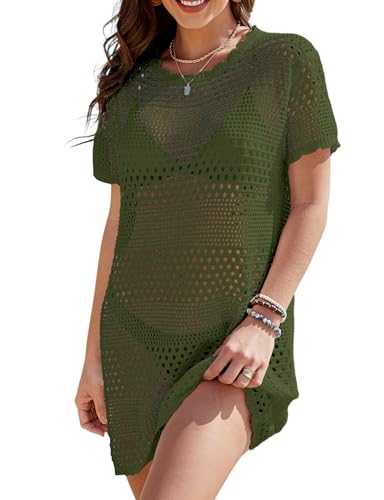 Image of Buauty Womens Swimsuits Coverup Bathing Suits Cover Ups Crochet Swimwear Bikini Beach Dresses 2026 Vacation Outfits
