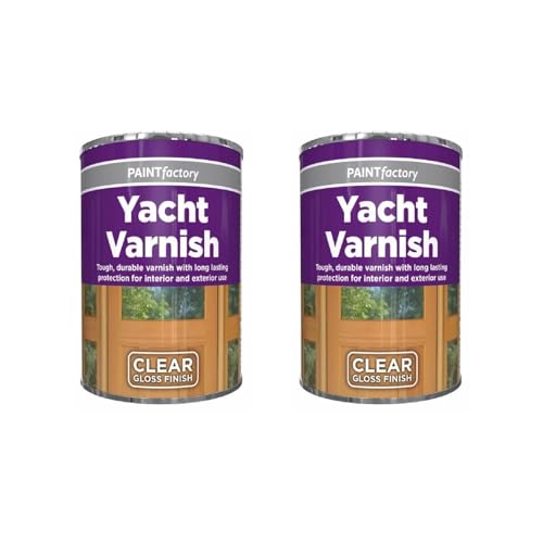 DIOXSTAR Yacht Varnish Tin Paint, Clear Gloss Finish, Fast Drying, Tough& Durable Varnish, Long Lasting Protection for Interior and Exterior Use, 300ml (2 PCS)