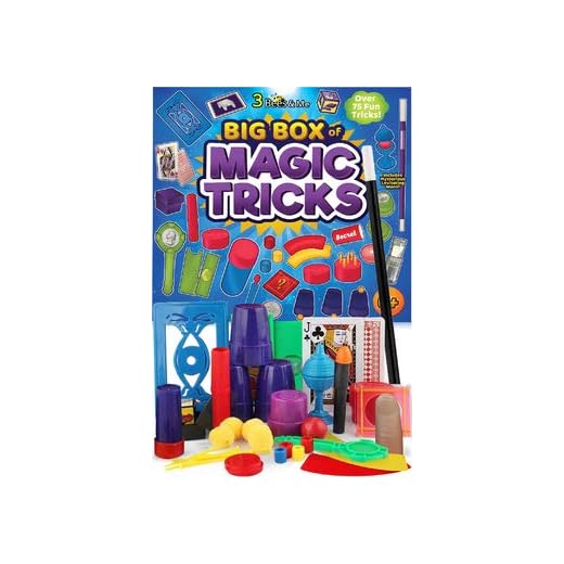 3 Bees & Me Deluxe Magic Kit Set with Toy Wand & 75 Magic Tricks for Beginners - Best Age 6 7 8 9 10