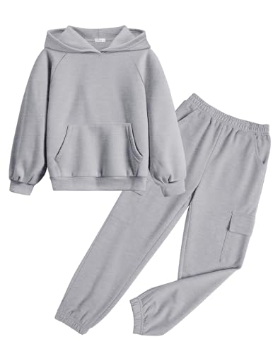 Image of Arshiner 2 Pieces Girls Outfits Fall Sweatsuits Sweatshirts and Sweatpants