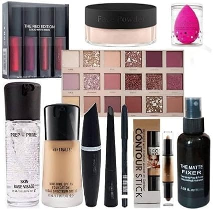 Professional Beauty Parlour Makeup Combo Kit For Women & Girls All Products In 1 Box Pack of 9 (Pack of9)
