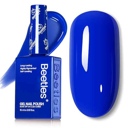 Image of Beetles Blue Gel Nail Polish - Royal Color Gel Polish 15ml Soak Off Uv /LED Nail Lamp Nail Art Design Manicure Salon Diy Home for Women