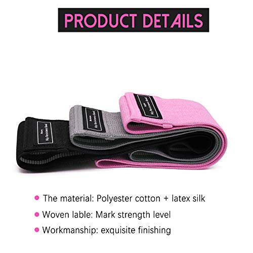 Bandas de resistência ajustadas para homens e mulheres, Bandas de fitness para pernas e glúteos, Ban