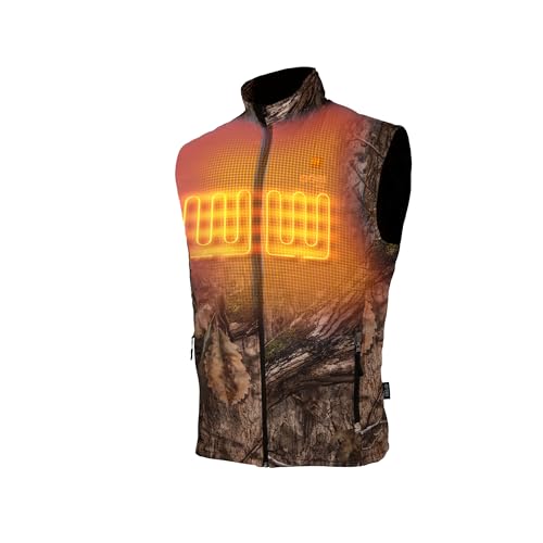 Colorado Men's Camo Heated Vest - 10 Hours of Heat | 3 Heat Settings| Battery and Charging Cable Included
