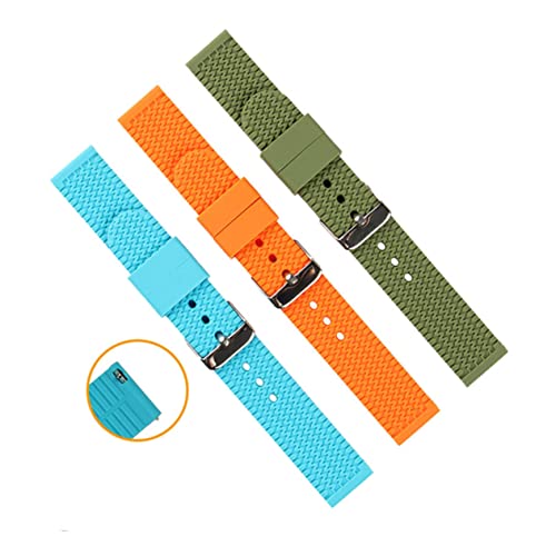 3pcs Camouflage Blue Strap Watchband Replacement Safe Watchband Silicone Watch Strap4