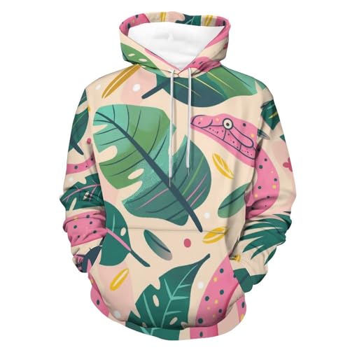 Hoodie serpent rose pour vos sorties urbaines décontractées en taille S