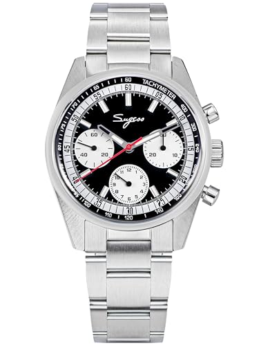 Sugess Chrono Hertiage S442.01.S ST1902 Mechanical Chronograph Mens Wrist Pilot Watch Seagull 1963