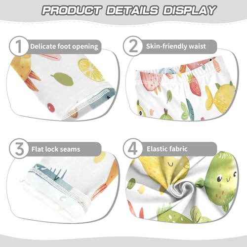 Bolaz Toddler Girls Leggings Printed Yoga Pants Leggings Green Red Fish for Kids3